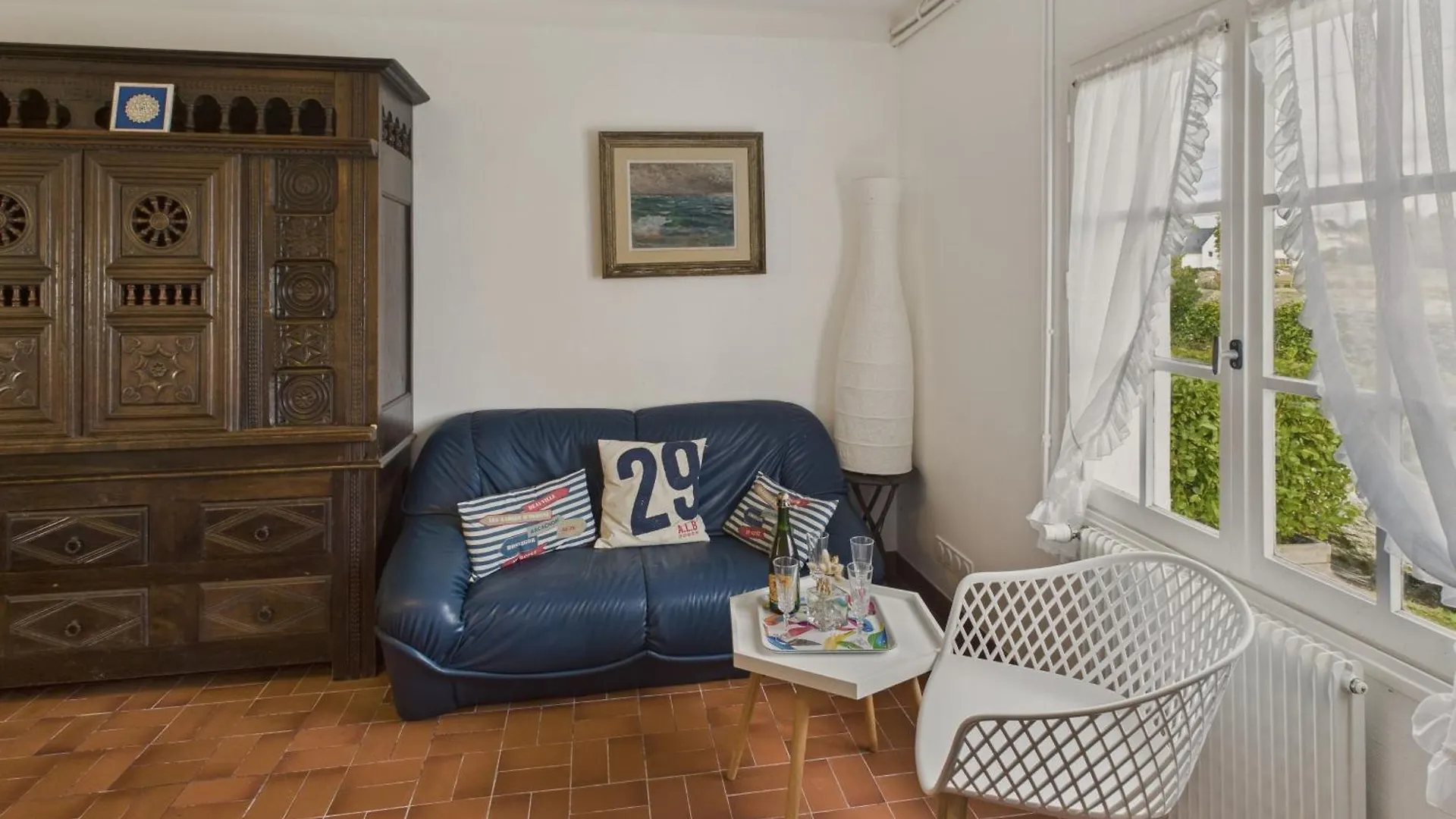 Casa de Férias La Corvette - Pour 4 Dans Une Chaumiere Avec Jardin Guilvinec